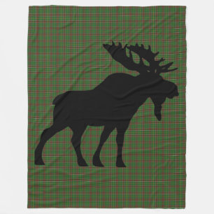 NewfoundLand Tartan Custom Moose Brown Pset Fleece Deken