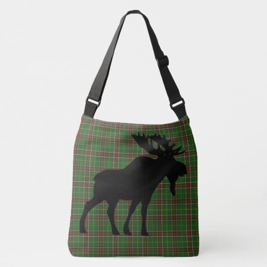 Newfoundland Tartan moose Cross Bag Crossbody Tas (Voorkant)