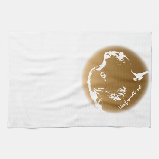 Newfoundland Towel Aangepaste Dog Tea Towel Theedoek (Horizontaal)