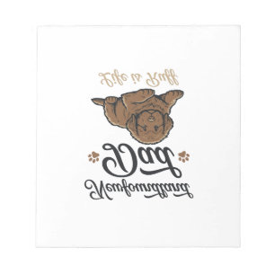 Newfoundland Vader Leven Is Ruw Vintage Hond Shirt Notitieblok