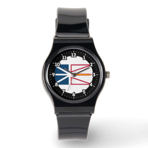 Newfoundland Vlaggen Grafische Dial Horloge