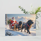 Newfoundlander Christmas Card Feestdagenkaart (Staand voorkant)
