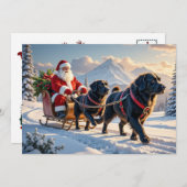 Newfoundlander Christmas Card Feestdagenkaart (Voorkant / Achterkant)