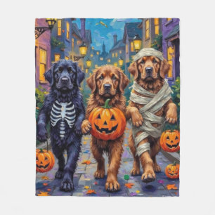 Newfoundlander Halloween Kostuums voor Trick-or-Tr Fleece Deken