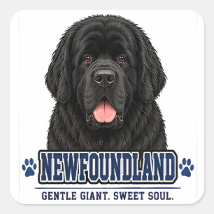 🐾 Newfoundlander Hond Liefhebber Cadeau🐾 Vierkante Sticker