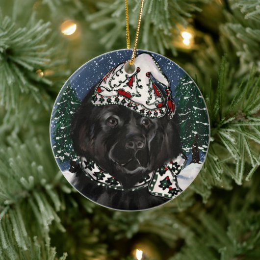 Newfoundlander keramisch ornament (Boom)