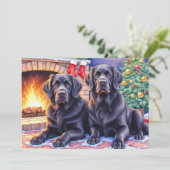 Newfoundlander Kerstkaart (Staand voorkant)