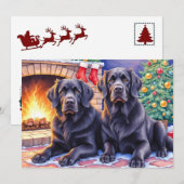 Newfoundlander Kerstkaart (Voorkant / Achterkant)