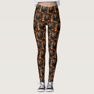 Newfoundlander Puppy Herfstpracht Pompoen Leggings