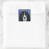 Newfoundlander Vierkante Sticker (Tas)