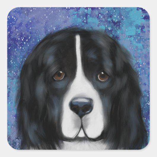 Newfoundlander Vierkante Sticker (Voorkant)