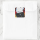 Newfoundlander vierkante sticker (Tas)
