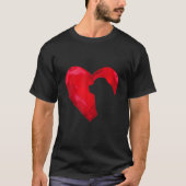 Newfoundlandhart |cadeau voor Valentijnsdag silhou T-shirt (Voorkant)