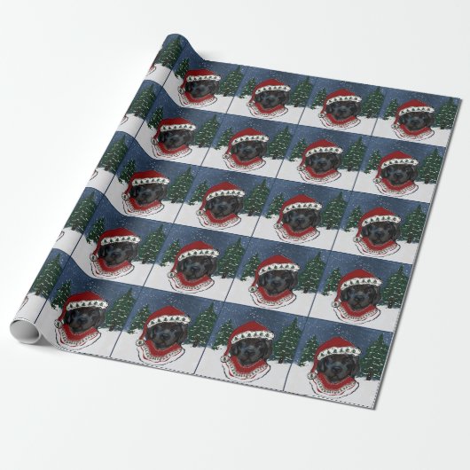 Newfoundlandhond cadeaupapier (Uitgerold)