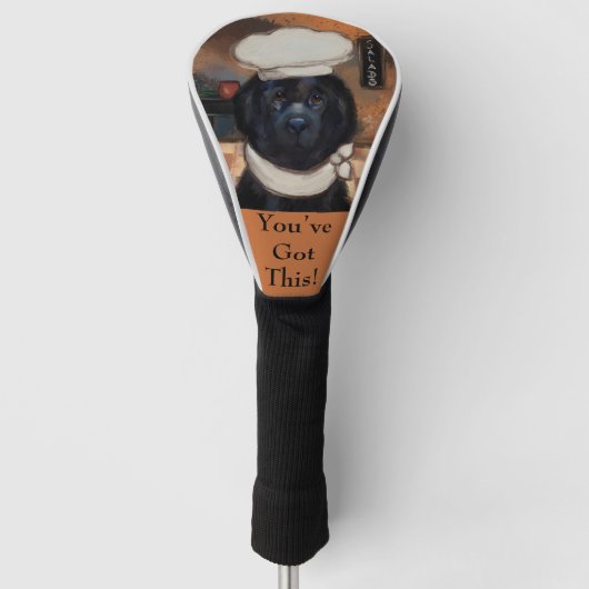 Newfoundlandhond golfheadcover (Voorkant)