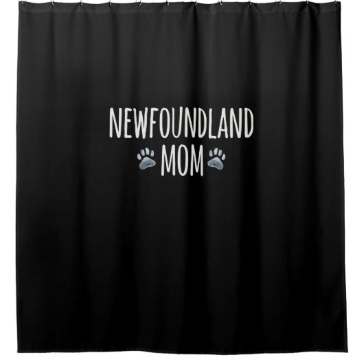 Newfoundlandhond | Ontwerp van de staafpoten Douchegordijn (Voorkant)