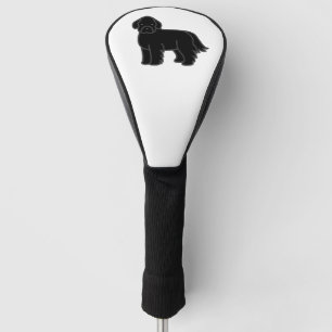 Newfoundlandhond Zwart Cartoon Golfheadcover
