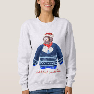 Newfypoo Familie Kerstmis Lelijke Kerst Hond Moede Trui