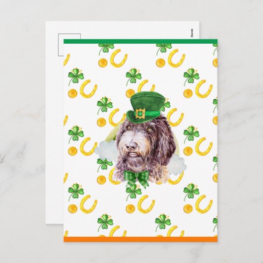 Newfypoo Shamrock St. Patricks Day Feestdagenkaart (Voorkant / Achterkant)