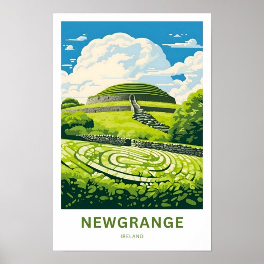 Newgrange Ireland Reisposter Poster (Voorkant)