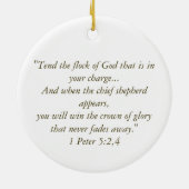 Newly Ordained Priest Pastor Deacon Minister Keramisch Ornament (Achterkant)