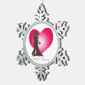 Newly weddenschap tin sneeuwvlok ornament (Rechts)