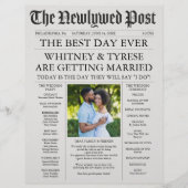 Newlywed Times Newspaper Wedding Program Flyer (Voorkant)