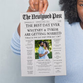 Newlywed Times Newspaper Wedding Program Flyer