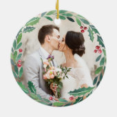 Newlyweds first christmas keramisch ornament (Achterkant)