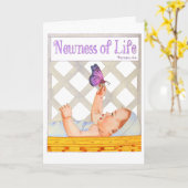 Newness of Life Baby Kaart (Gele Bloem)