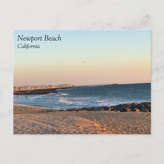 Newport Beach at Sunset, Californië Briefkaart (Voorkant)