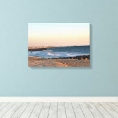 Newport Beach at Sunset, Californië Canvas Afdruk (Insitu (Houten vloer))