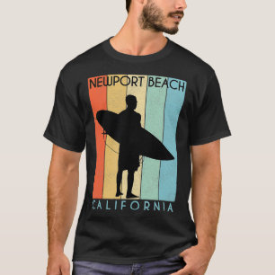 Newport Beach CA Retro 70s Throwback Surf T-shirt
