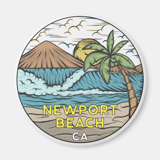 Newport Beach California Magneet (Voorkant)