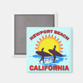NEWPORT BEACH CALIFORNIA MAGNEET (Voorkant / Achterkant)