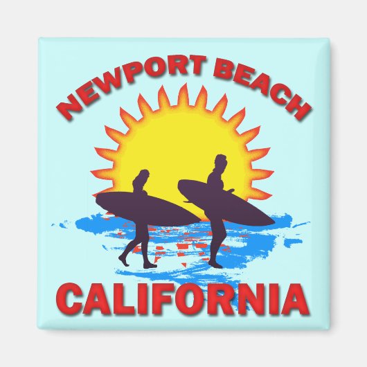 NEWPORT BEACH CALIFORNIA MAGNEET (Voorkant)