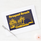 Newport Beach California Rechthoekige Sticker (Envelop)
