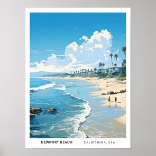 Newport Beach California Verenigde Staten Vintage Poster