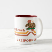 Newport Beach Californië Tweekleurige Koffiemok (Voorkant rechts)