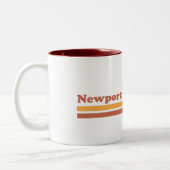 Newport Beach Californië Tweekleurige Koffiemok (Links)