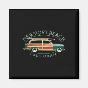 Newport Beach Californië Vintage Surfen Magneet