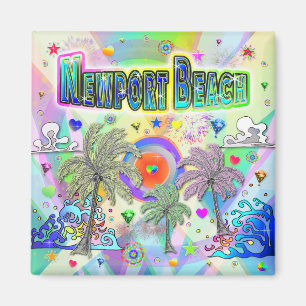 Newport Beach Deep Dream-magneet Magneet