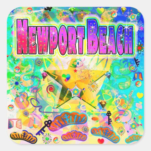 Newport Beach Epoch Hour Sticker (Voorkant)