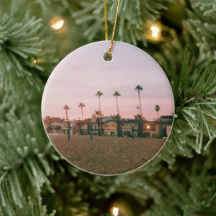 Newport Beach Pastel Sunset Keramisch Ornament