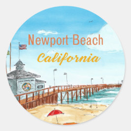 Newport Beach Pier Sticker