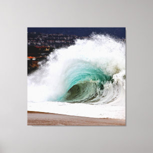 Newport Beach Pinwheel Wave (Canvas 40" x 40") Canvas Afdruk