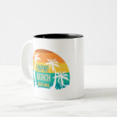 Newport Beach Retro Tweekleurige Koffiemok (Voorkant links)