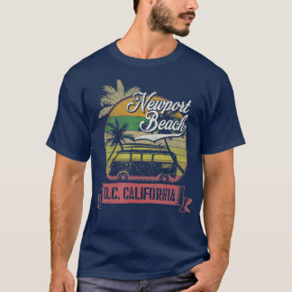 Newport Beach Sinaasappel County California Surfin T-shirt
