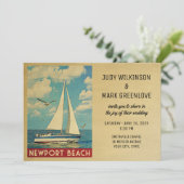 Newport Beach Wedding Invitation Voilier (Debout devant)