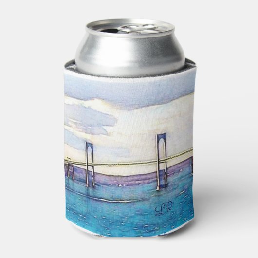 Newport Bridge monogram koelbox met Blikjeskoeler (Blikje Voorkant)